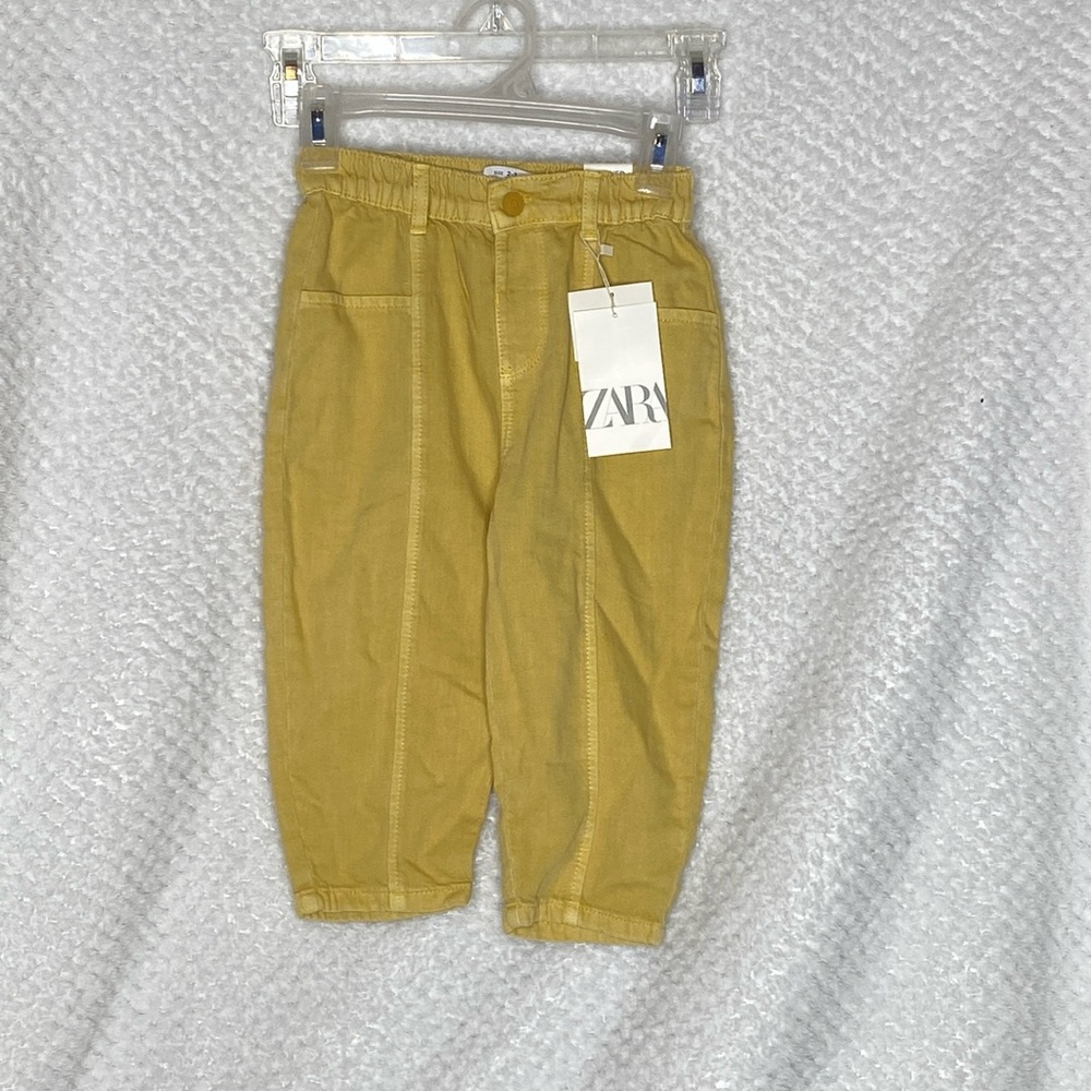 Yellow denim jean pants